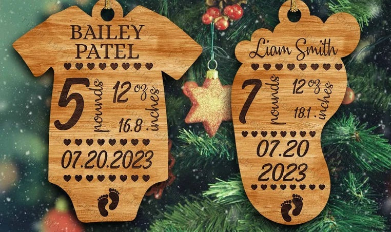 Childs Birth Information Ornament