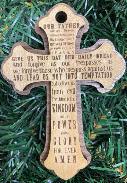 Prayer Cross Ornament